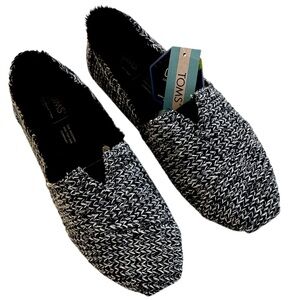 NWT Toms Alpargata Cozy Sweater Knit Black Size 9